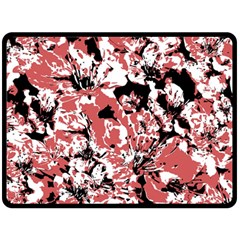 Textured Floral Collage Double Sided Fleece Blanket (large)  by dflcprints