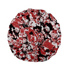 Textured Floral Collage Standard 15  Premium Flano Round Cushions by dflcprints