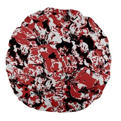 Textured Floral Collage Large 18  Premium Flano Round Cushions by dflcprints