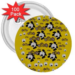 Bikers Out Singing In Spring Time 3  Buttons (100 Pack)  by pepitasart