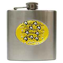 Bikers Out Singing In Spring Time Hip Flask (6 Oz) by pepitasart