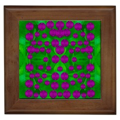 The Pixies Dance On Green In Peace Framed Tiles by pepitasart