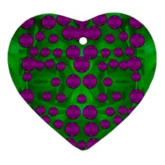 The Pixies Dance On Green In Peace Ornament (heart) by pepitasart