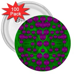 The Pixies Dance On Green In Peace 3  Buttons (100 Pack)  by pepitasart