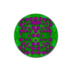 The Pixies Dance On Green In Peace Magnet 3  (round) by pepitasart