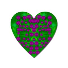 The Pixies Dance On Green In Peace Heart Magnet by pepitasart