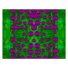 The Pixies Dance On Green In Peace Rectangular Jigsaw Puzzl by pepitasart