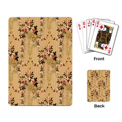 Vintage Floral Pattern Playing Card