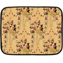 Vintage Floral Pattern Double Sided Fleece Blanket (mini)  by paulaoliveiradesign