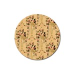 Vintage Floral Pattern Magnet 3  (Round) Front