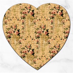 Vintage Floral Pattern Jigsaw Puzzle (heart)