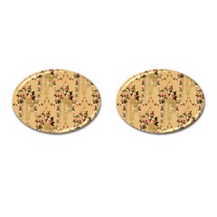 Vintage Floral Pattern Cufflinks (oval)