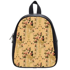 Vintage Floral Pattern School Bag (small)