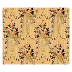 Vintage Floral Pattern Double Sided Flano Blanket (small)  by paulaoliveiradesign