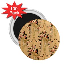 Vintage Floral Pattern 2 25  Magnets (100 Pack)  by paulaoliveiradesign