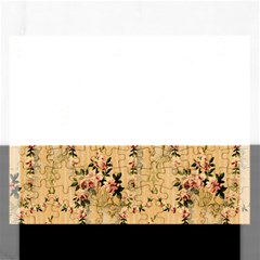 Vintage Floral Pattern Rectangular Jigsaw Puzzl