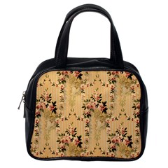 Vintage Floral Pattern Classic Handbags (one Side) by paulaoliveiradesign