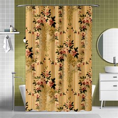 Vintage Floral Pattern Shower Curtain 48  X 72  (small)  by paulaoliveiradesign