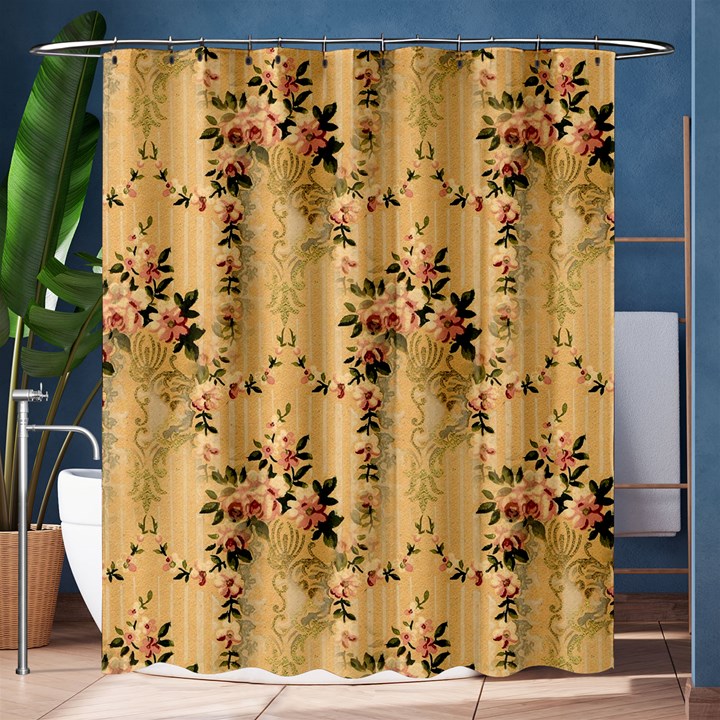 Vintage Floral Pattern Shower Curtain 60  x 72  (Medium) 