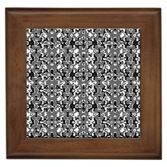 Dark Camo Style Design Framed Tiles