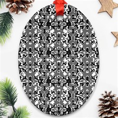 Dark Camo Style Design Ornament (Oval)