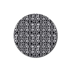 Dark Camo Style Design Rubber Coaster (Round) 