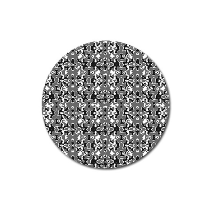 Dark Camo Style Design Magnet 3  (Round)