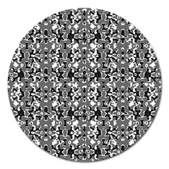 Dark Camo Style Design Magnet 5  (round) by dflcprints