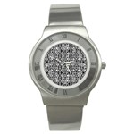 Dark Camo Style Design Stainless Steel Watch Front