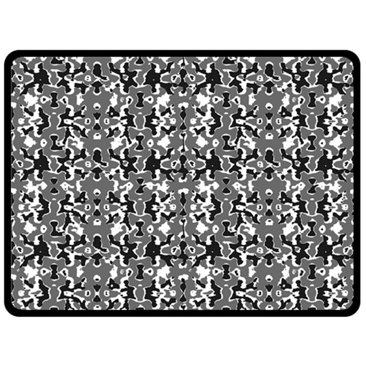 Dark Camo Style Design Fleece Blanket (Large) 