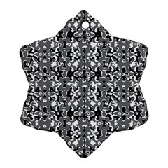 Dark Camo Style Design Snowflake Ornament (Two Sides)