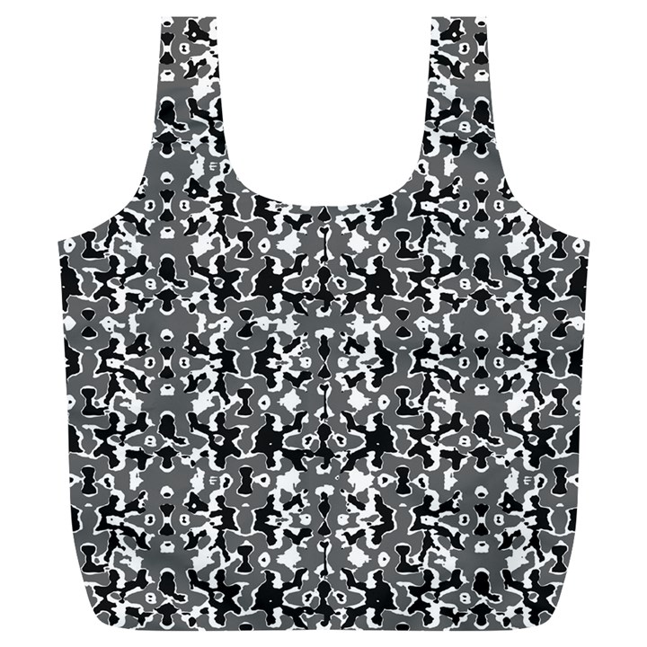 Dark Camo Style Design Full Print Recycle Bags (L) 