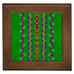 Roses Climbing To The Sun With Grace And Honor Framed Tiles by pepitasart