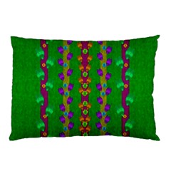 Roses Climbing To The Sun With Grace And Honor Pillow Case (two Sides) by pepitasart