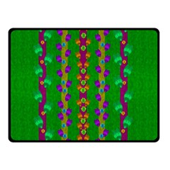 Roses Climbing To The Sun With Grace And Honor Double Sided Fleece Blanket (small)  by pepitasart