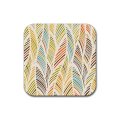 Decorative  Seamless Pattern Rubber Coaster (square)  by TastefulDesigns