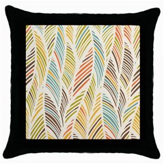 Decorative  Seamless Pattern Throw Pillow Case (black) by TastefulDesigns