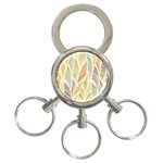 Decorative  seamless pattern 3-Ring Key Chains Front