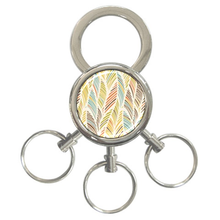 Decorative  seamless pattern 3-Ring Key Chains