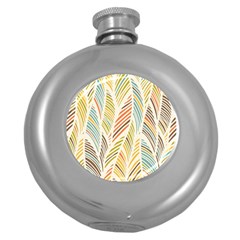 Decorative  Seamless Pattern Round Hip Flask (5 Oz) by TastefulDesigns