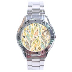 Decorative  Seamless Pattern Stainless Steel Analogue Watch by TastefulDesigns