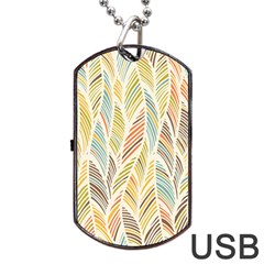 Decorative  Seamless Pattern Dog Tag Usb Flash (one Side) by TastefulDesigns