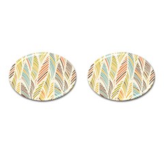 Decorative  Seamless Pattern Cufflinks (oval) by TastefulDesigns