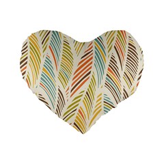 Decorative  Seamless Pattern Standard 16  Premium Heart Shape Cushions by TastefulDesigns