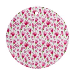 Watercolor Spring Flowers pattern Ornament (Round)