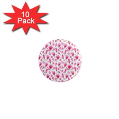 Watercolor Spring Flowers pattern 1  Mini Magnet (10 pack) 