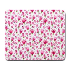 Watercolor Spring Flowers Pattern Large Mousepads by TastefulDesigns