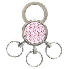 Watercolor Spring Flowers pattern 3-Ring Key Chains