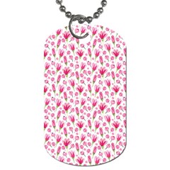 Watercolor Spring Flowers pattern Dog Tag (One Side)