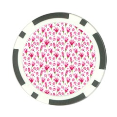 Watercolor Spring Flowers Pattern Poker Chip Card Guard (10 Pack) by TastefulDesigns